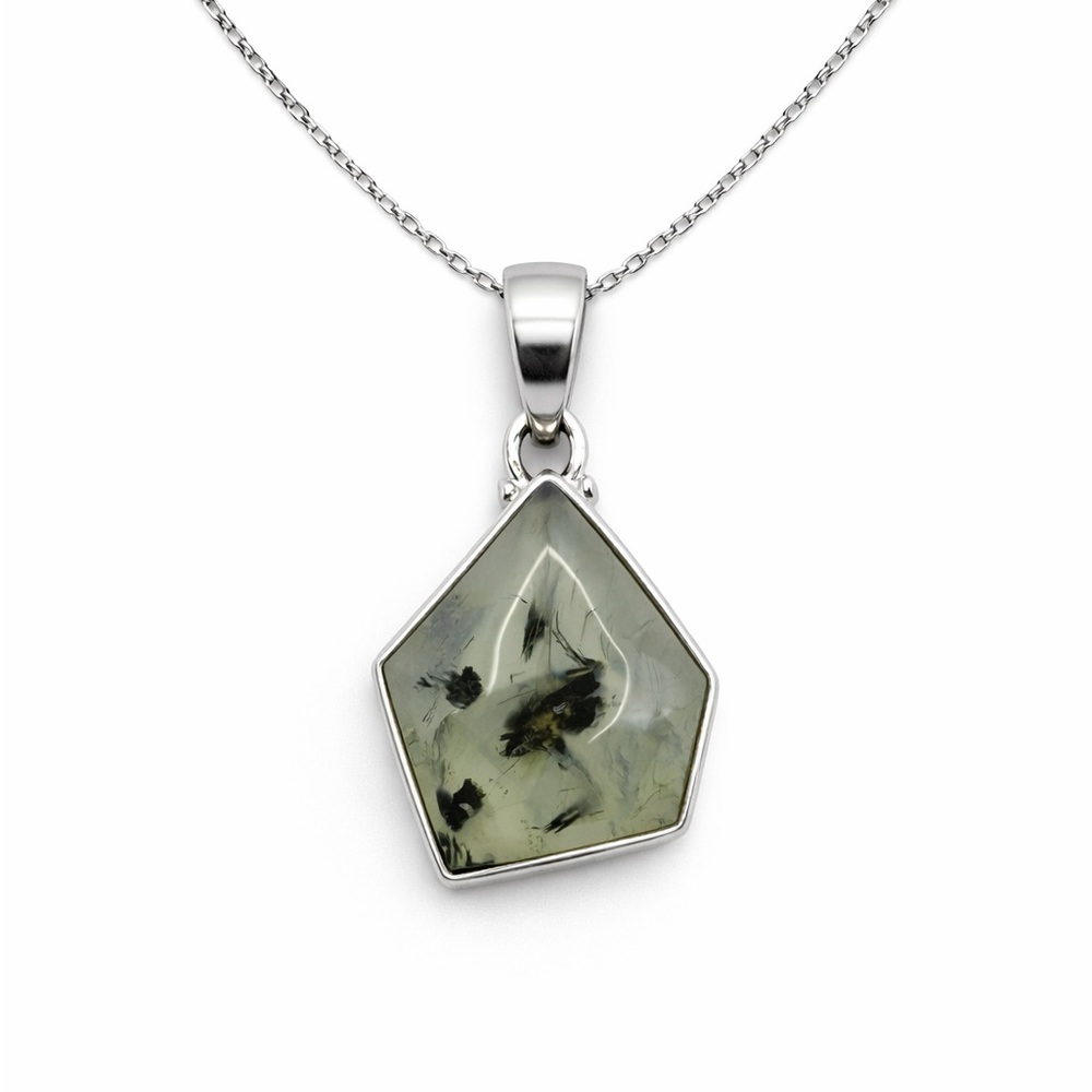 S925 Prehnite Pendant